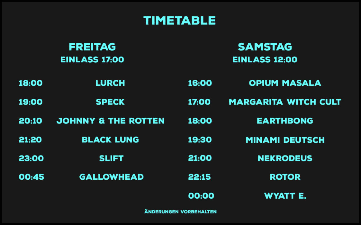 Timetable Änderung!